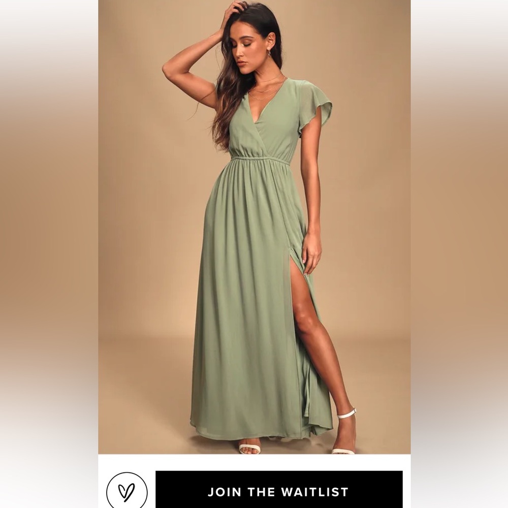 Lulu's Green Maxi Dress: “Lost in the Moment”